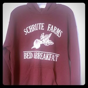 Schrute Farms burgundy hoodie